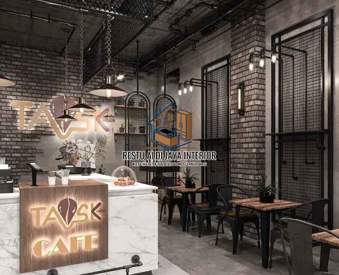 Desain Restoran Minimalis Industrial