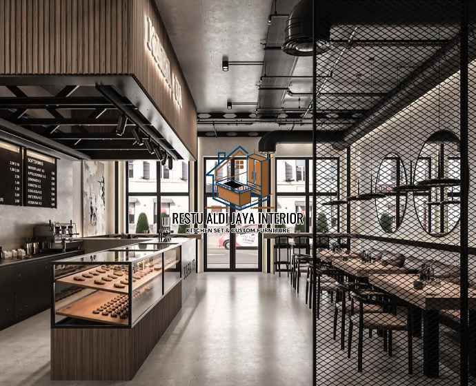 Desain Restoran Minimalis Industrial