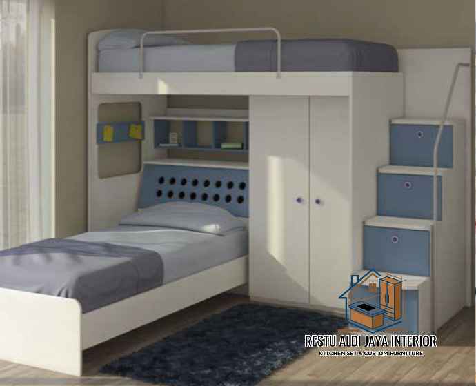 Tukang interior kamar tidur anak tingkat custom Tangerang