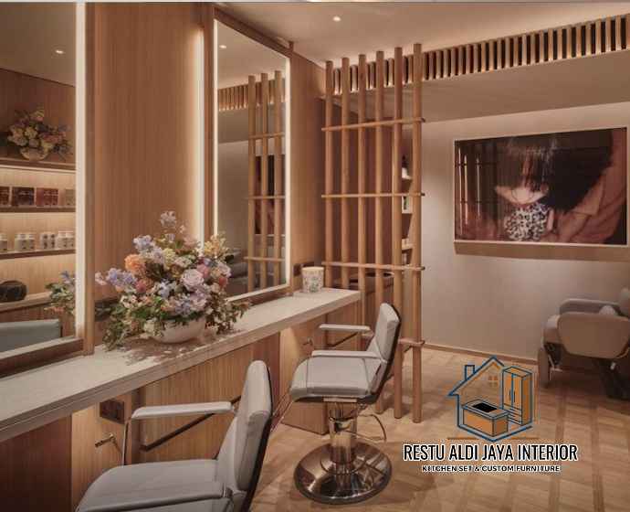 Desain Meja Barbershop Minimalis
