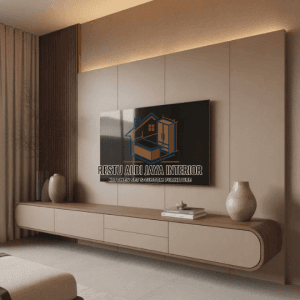 Custom Backdrop Tv Ciputat Tangerang HPL Mewah Profesional