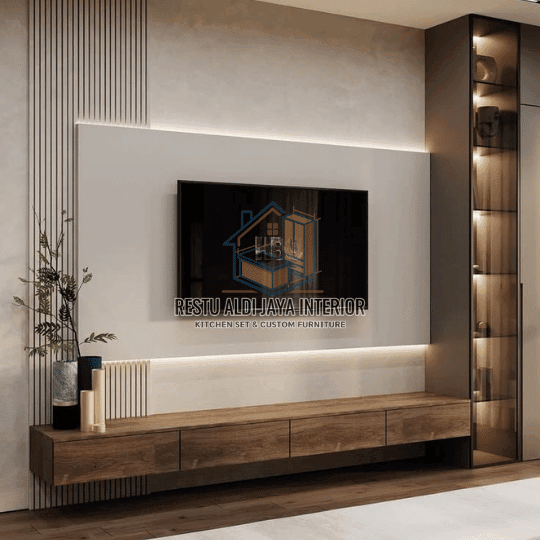 Custom Backdrop Tv Pamulang Tangerang Cepat Rapi