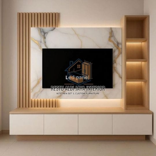 Custom Backdrop TV Bekasi Timur Klasik Bebas Biaya Kirim