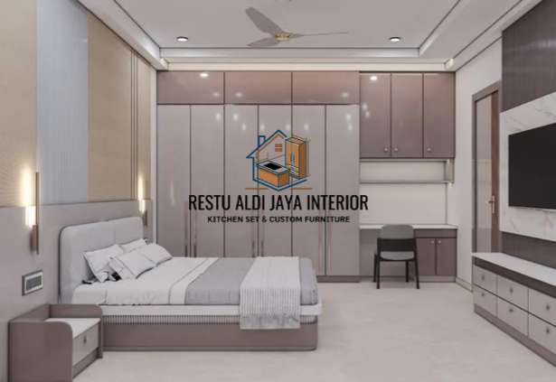 Custom Lemari Pakaian Bahan PVC Anti Rayap
