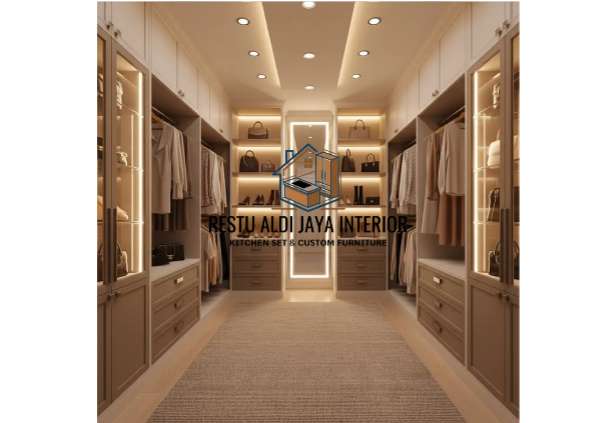 Vendor Lemari Pakaian Bekasi Model Walk In Closet Mewah