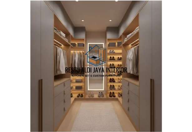 Vendor Lemari Pakaian Bekasi Model Walk In Closet Mewah